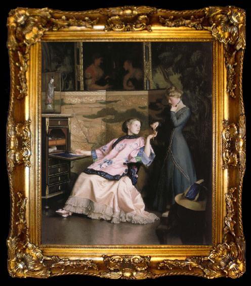 framed  William McGregor Paxton The new necklace, ta009-2